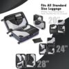 ALL INCLUDED 10 Set Durable Packing Cubes for Suitcases,OlarHike Travel Essentials,UPGRADED Anti-Tear Stitching, NEW Improved Luggage Packing Organizers for Travel Accessories(Black) - Image 4