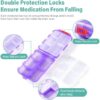 4 Pack Small Travel Pill Organizer for Purse, Pocket, Bag - 10 Compartments Pill Holder Box, Handy Medicine Container - Portable Mini Pharmacy for Weekly Daily Travel - BPA Free Vitamin Fish Oil Case - Image 3