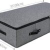 AMJ Extra Length Under Bed Storage Organization Containers for Shoes, Clothing, Bedding, 35.5 x 16.5 x 7“, Black Gray - Image 2
