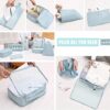 8 Set Packing Cubes Clothes Storage Bag Luggage Packing Organizers for Travel Accessories PAZIMIIK,Sky Blue - Image 5