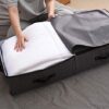 AMJ Extra Length Under Bed Storage Organization Containers for Shoes, Clothing, Bedding, 35.5 x 16.5 x 7“, Black Gray - Image 8