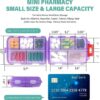 4 Pack Small Travel Pill Organizer for Purse, Pocket, Bag - 10 Compartments Pill Holder Box, Handy Medicine Container - Portable Mini Pharmacy for Weekly Daily Travel - BPA Free Vitamin Fish Oil Case - Image 4