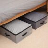 AMJ Extra Length Under Bed Storage Organization Containers for Shoes, Clothing, Bedding, 35.5 x 16.5 x 7“, Black Gray - Image 5