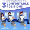 Airplane Foot Hammock (Memory Foam), Perfect Airplane Footrest to Relax Your Feet | Foot Hammock for Airplane Travel Accessories, Desk Foot Hammock, Travel Foot Rest, Comfy Foot Hanger Airplane - Image 2